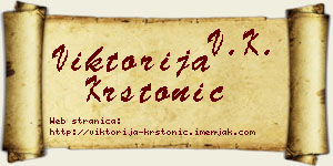 Viktorija Krstonić vizit kartica